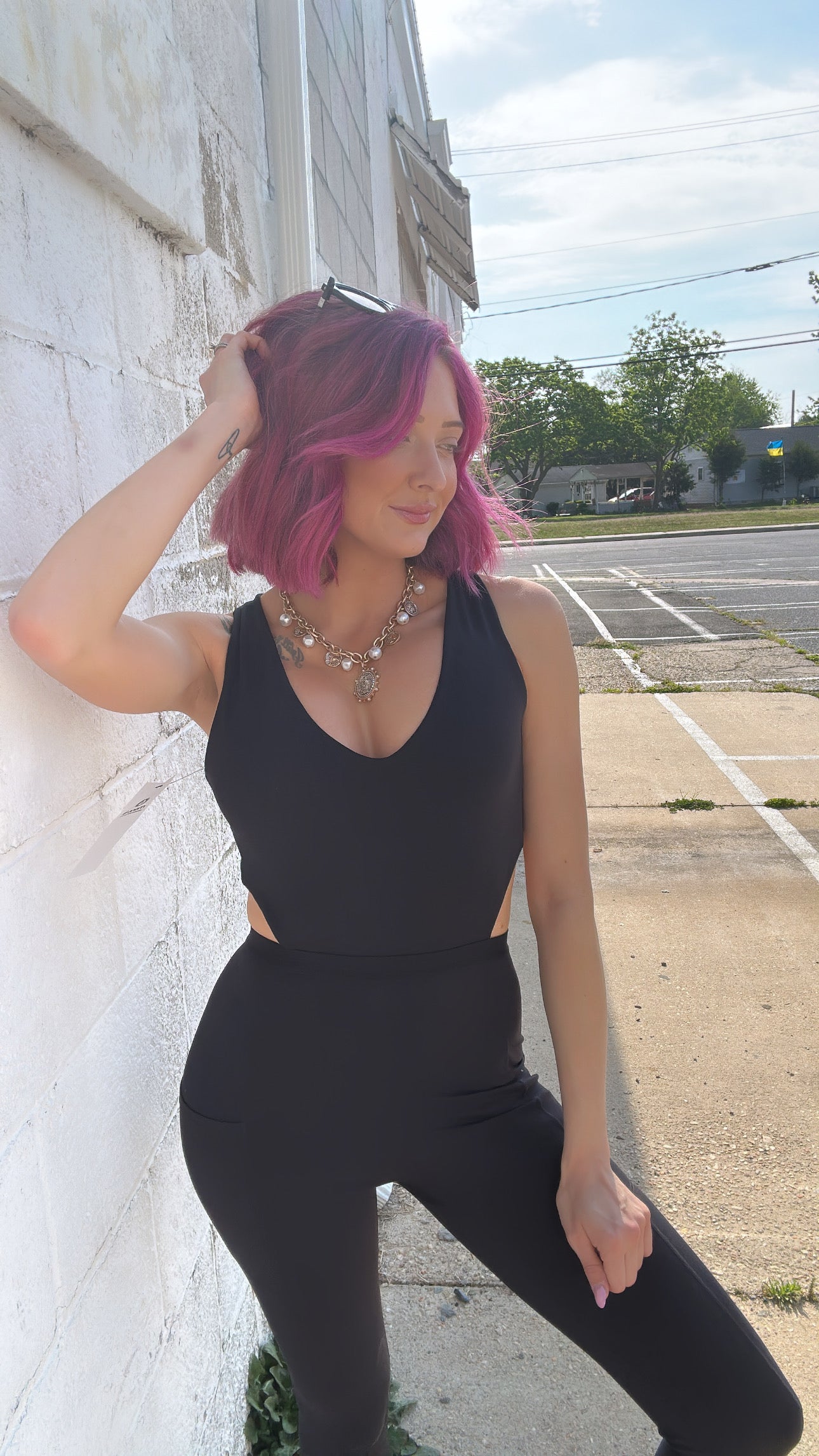 Criss Cross Athleisure Jumpsuit