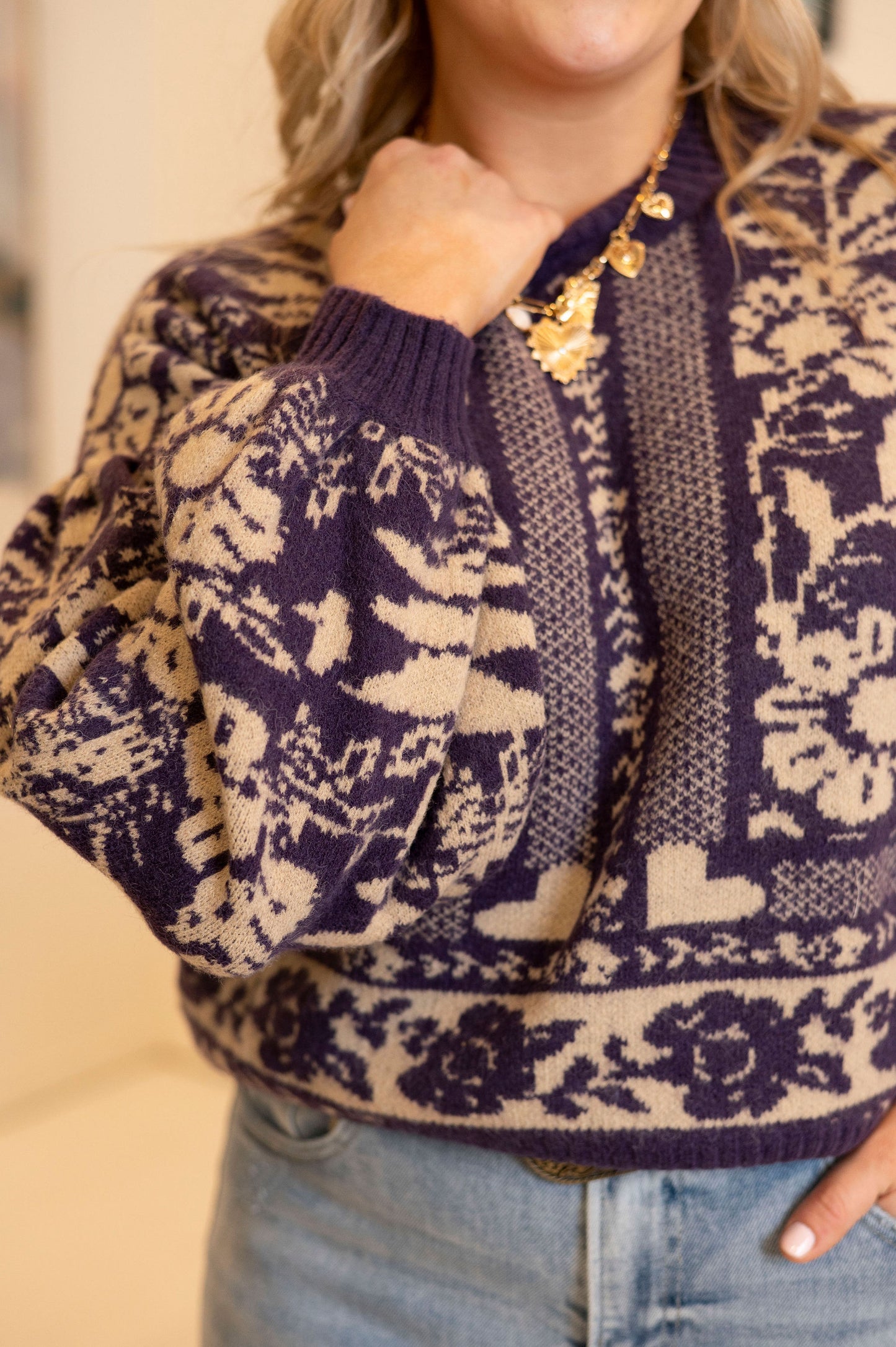 Talk About Charm Floral Sweater